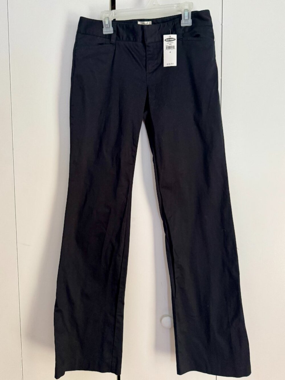 Old Navy Just Below Waist Stretch Black Pants Women's Size 4